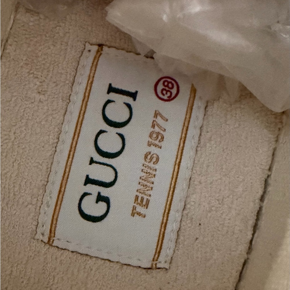 GUCCI | Pink GG Canvas High Top Platform Sneakers Tennis 1977 EU 38 - Picture 10 of 16